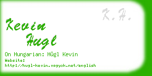 kevin hugl business card
